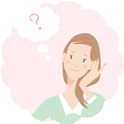 考える女性のイラスト